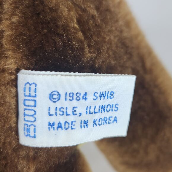 vintage monkey brown beige   Plush Vintage‎  7in sitting plastic eyes 1984 - Picture 6 of 11